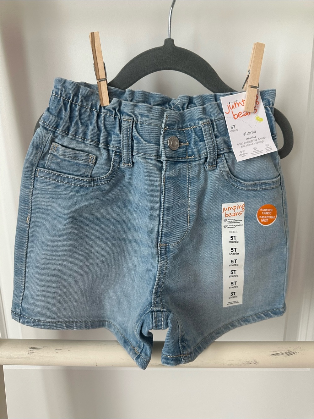 Little Girls Jumping Beans Light Blue Denim Shorts {Size 5T | NWT}